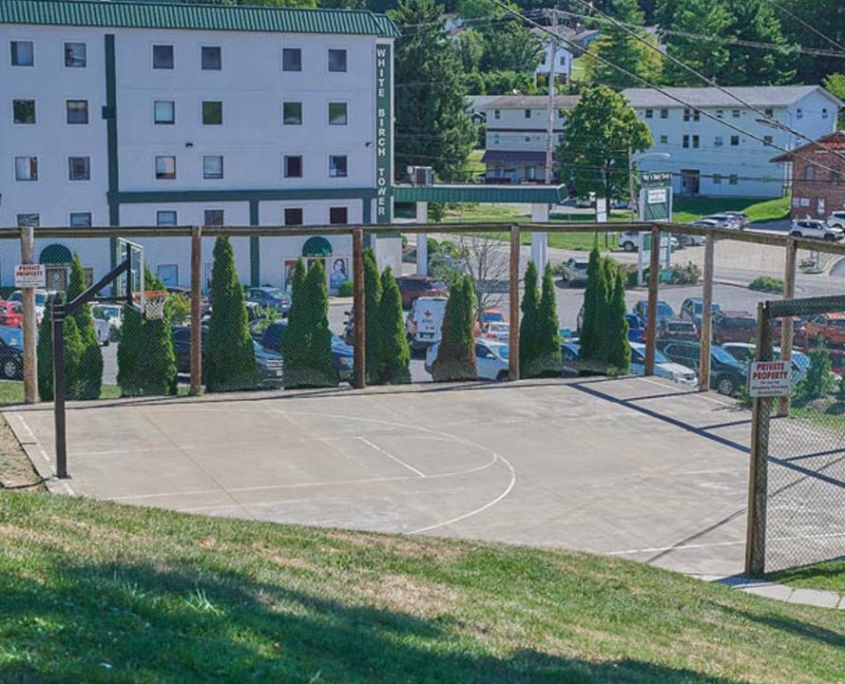 Basketball Court Detail at PineView Apartments